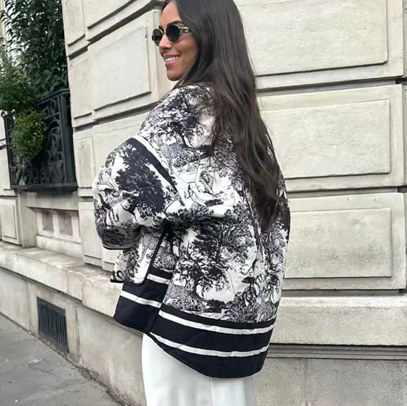 Zahira | Printed quilted jacket