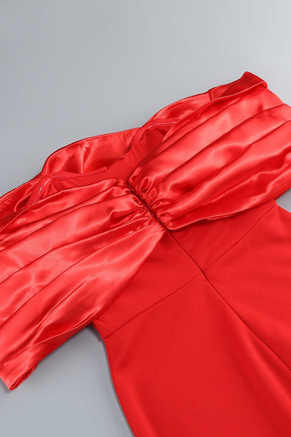 Ruched Bustier Bodycon Formal Dress