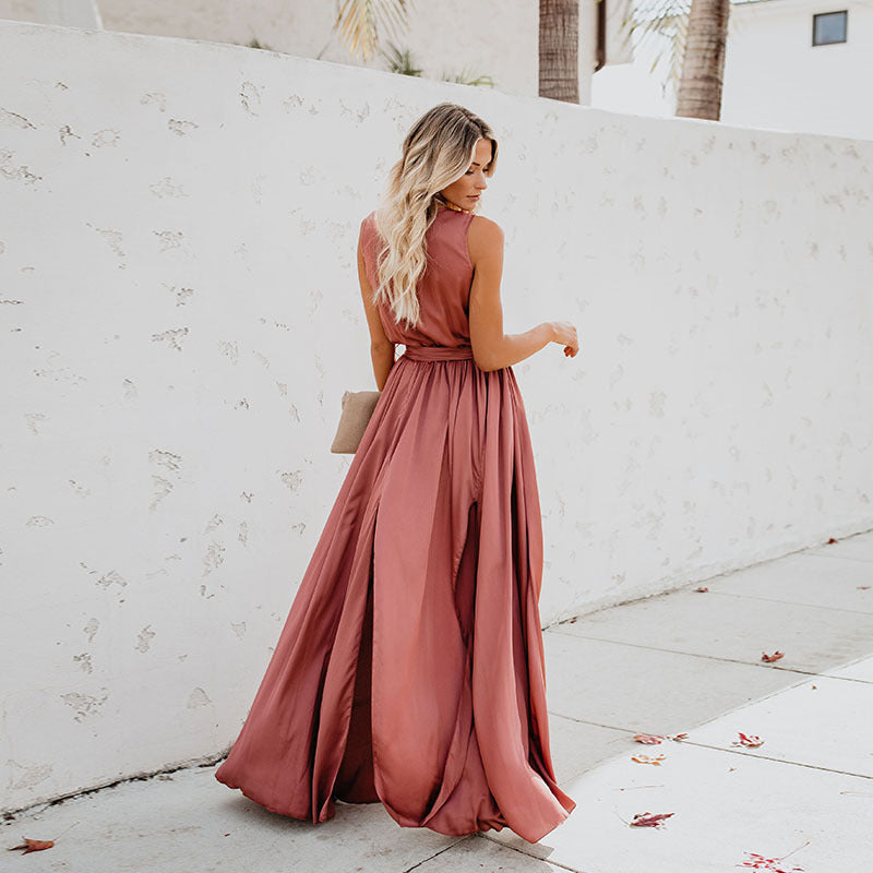 Ramona® | Exquisite Neck Sleeveless Long Fashion Dress