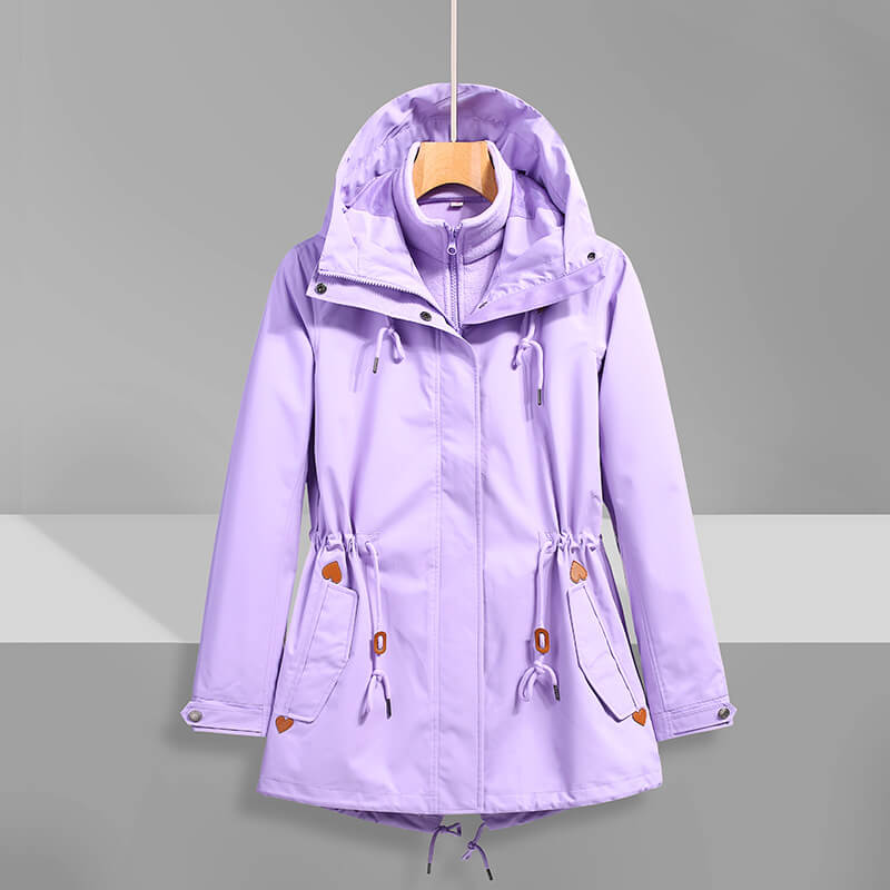 Ileana | Essential hooded jacket with zip waist