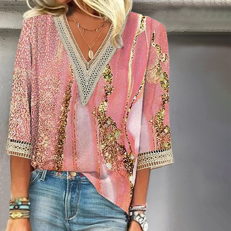 Philippa® | Lace Blouse With V-Neck