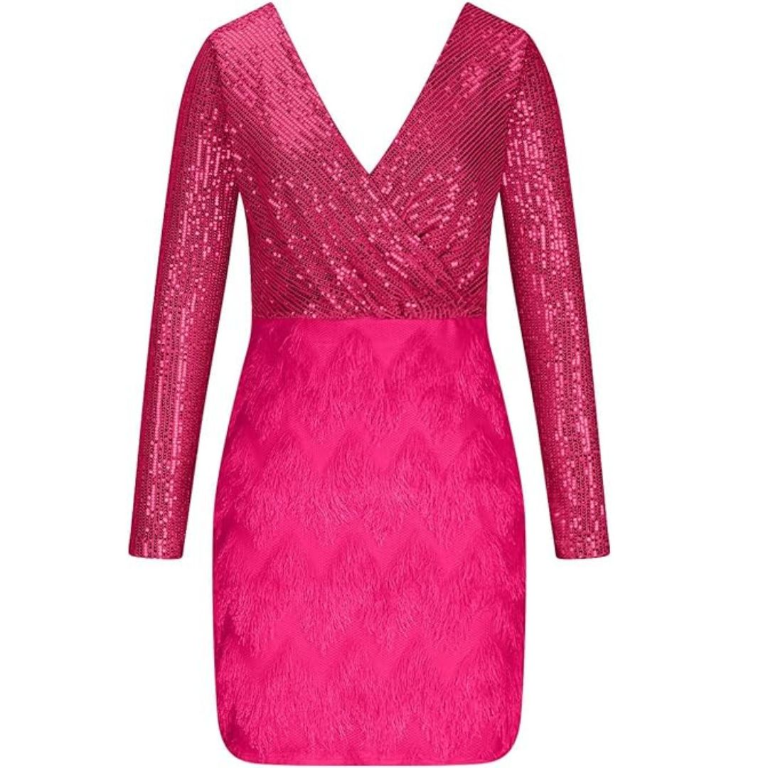 Celia® | Sequin Dress With V-Neck