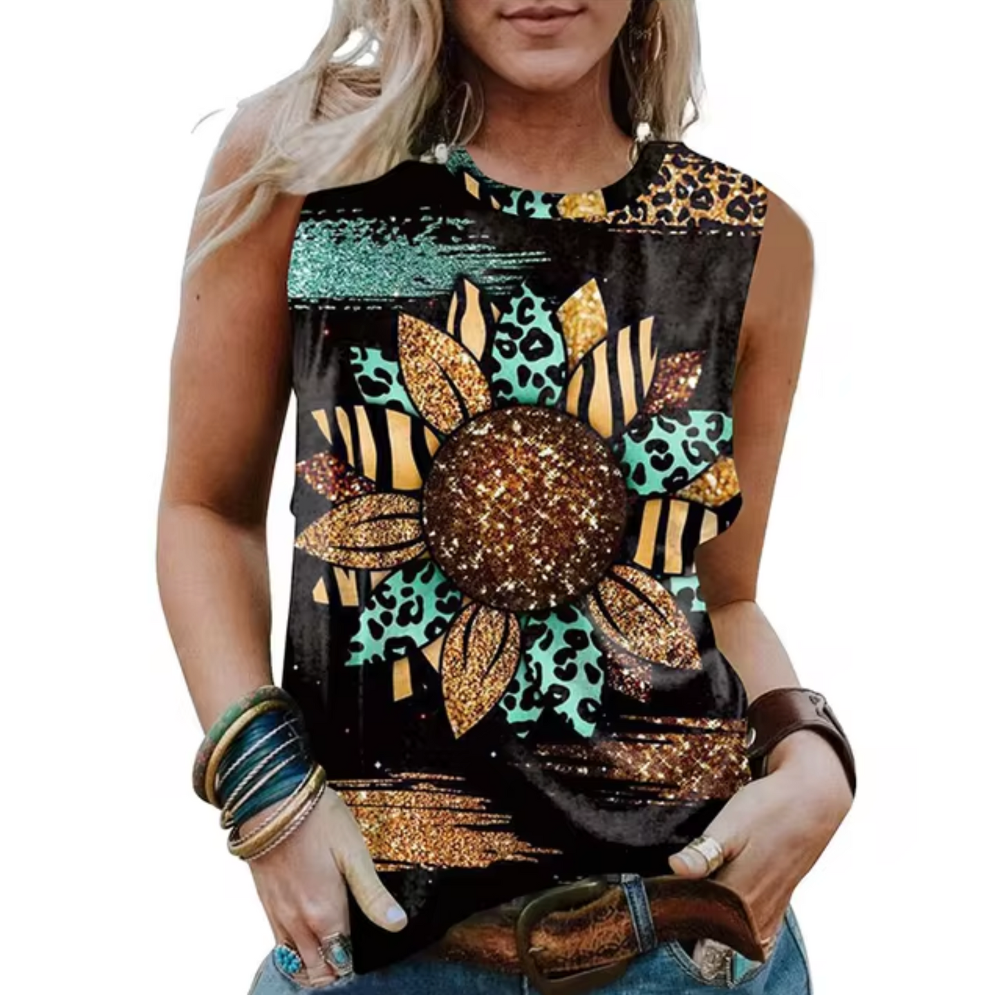 Hayden® | Sunflower Print Tank Top