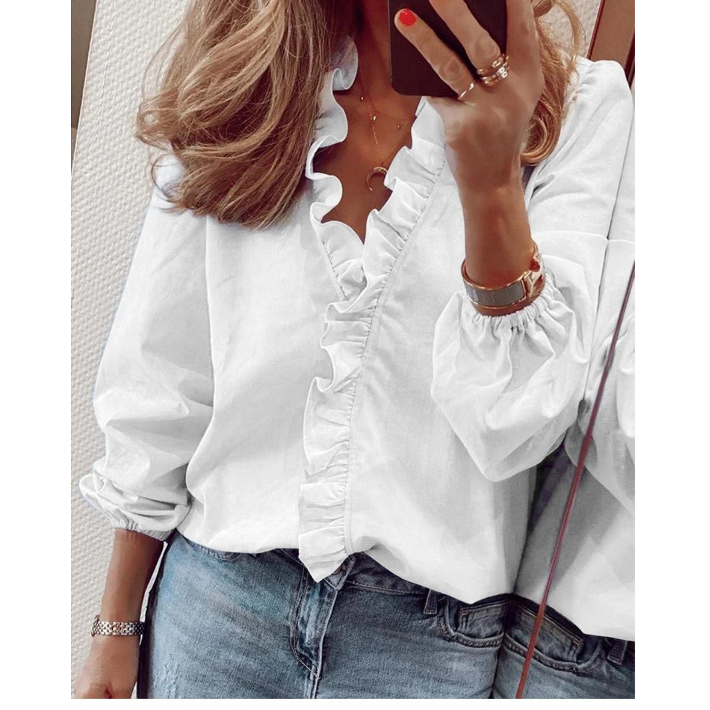 Raquel® | Chiffon Blouse With Plush