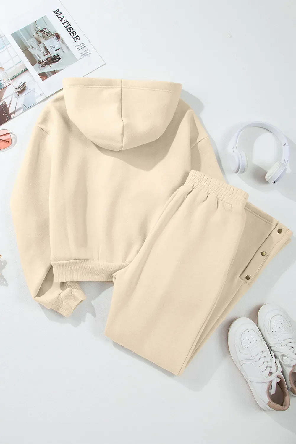 Lena | Active long-sleeve hooded top and pants set
