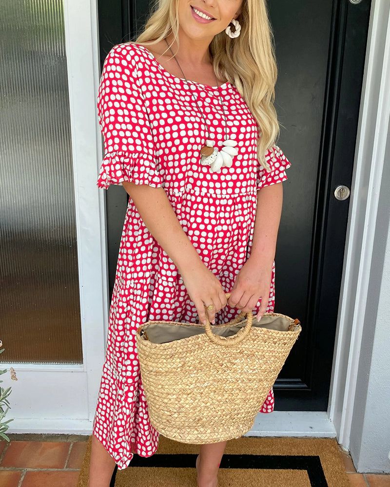 Elizabeth® | Elegant Print Dress With Sleeves