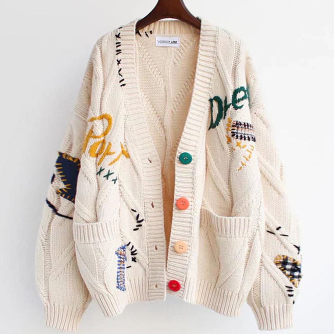 Irene | Women's cardigan with buttons, Manga Larga