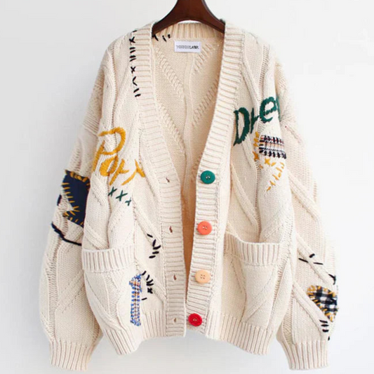 Irene | Women's cardigan with buttons, Manga Larga