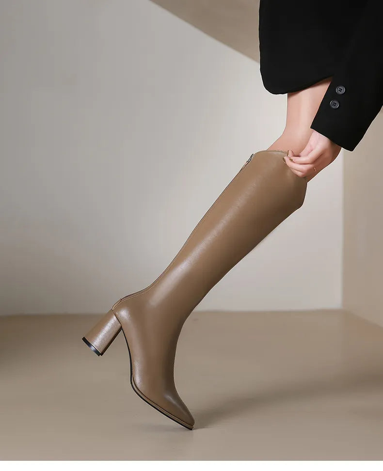 Liliana | Elegant women's boots with zipper and high heel