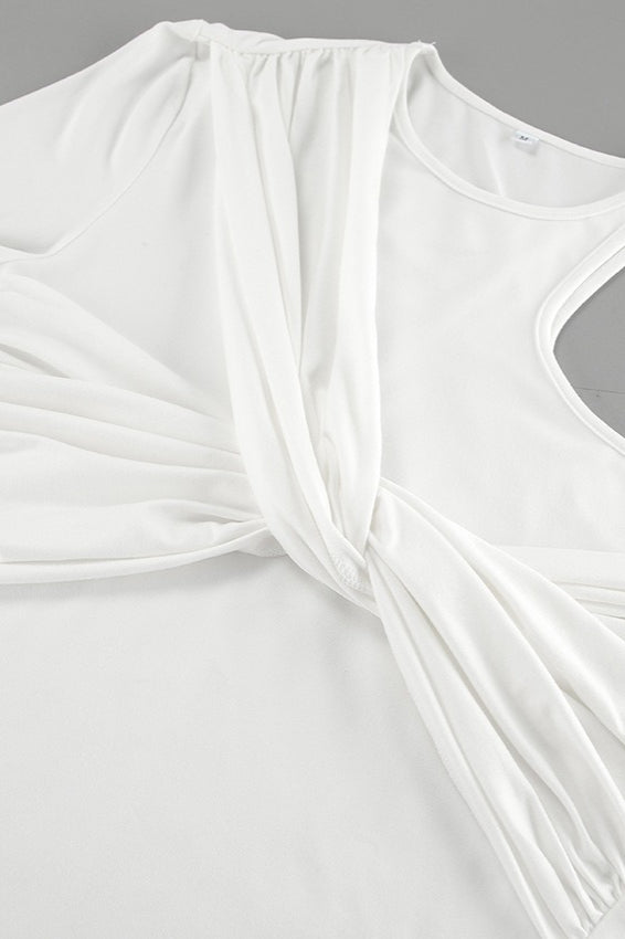 One Shoulder Knot Long Sleeve Long Sleeve Tee