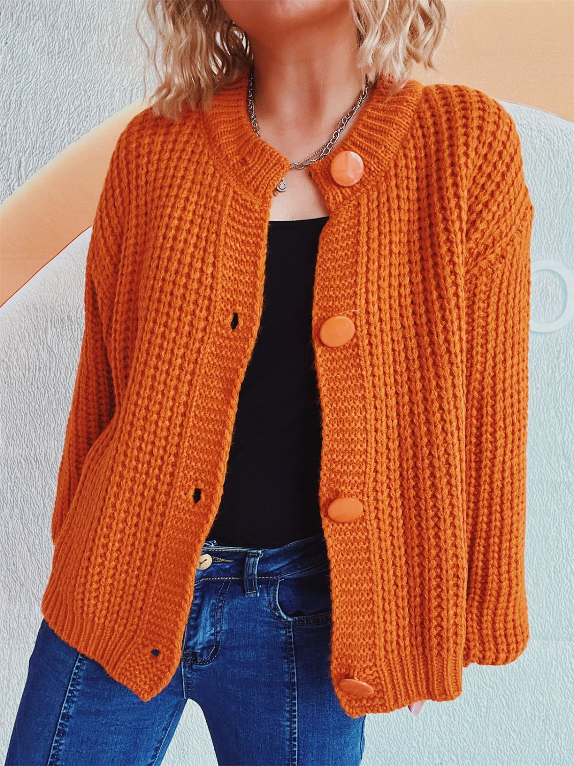 Adelheid | Long sleeve cardigan with buttons