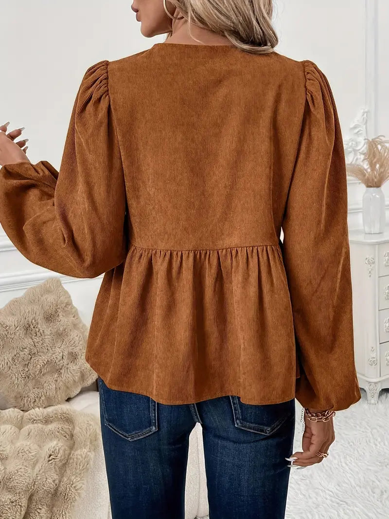 Viola® | Stylish Corduroy Blouse