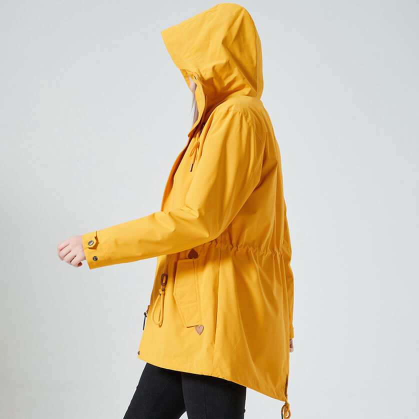 Ileana | Essential hooded jacket with zip waist