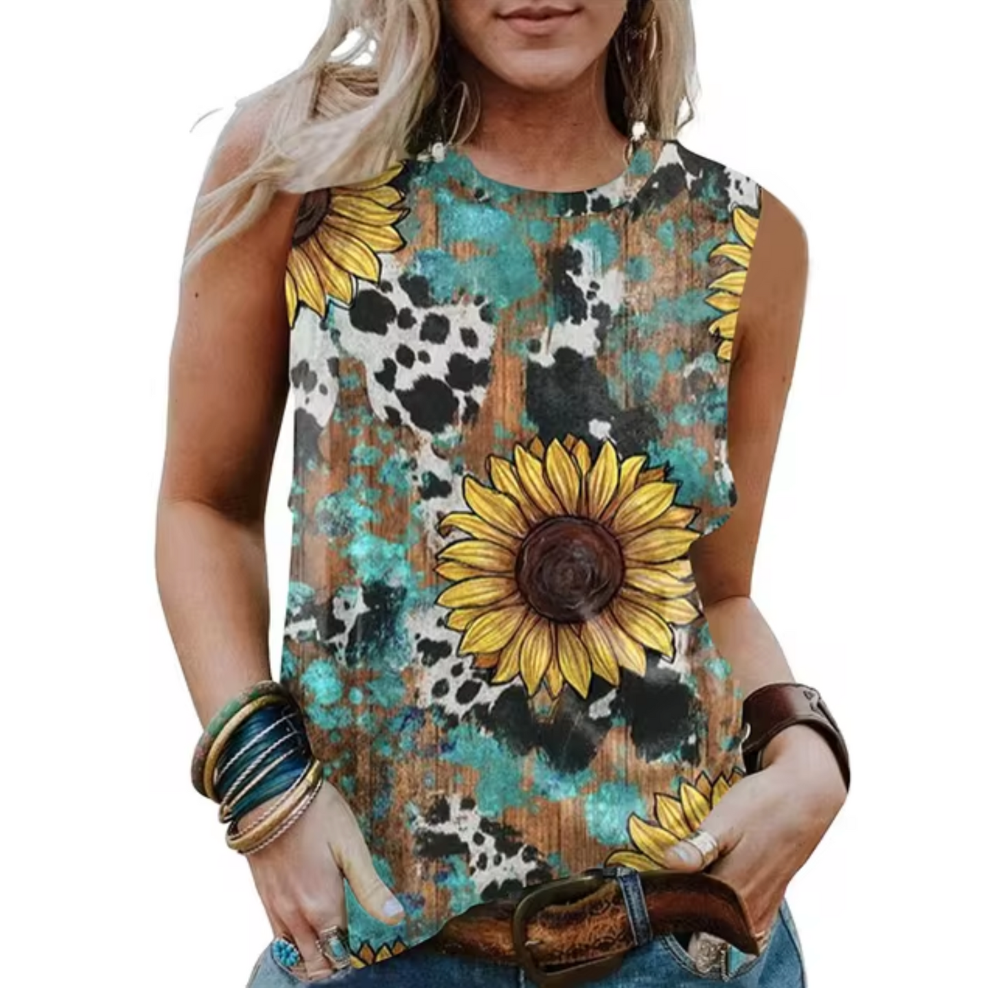 Hayden® | Sunflower Print Tank Top