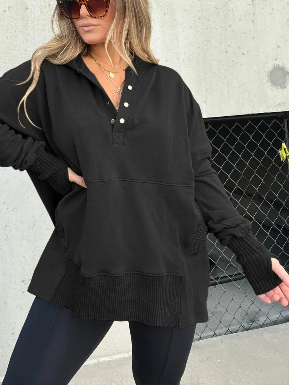 Liliane | Women's V-neck hoodie