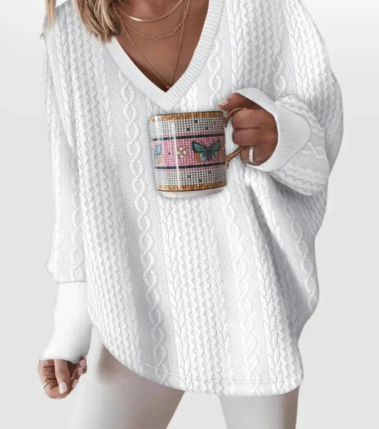Carina | Versatile sweater with a button-down collar