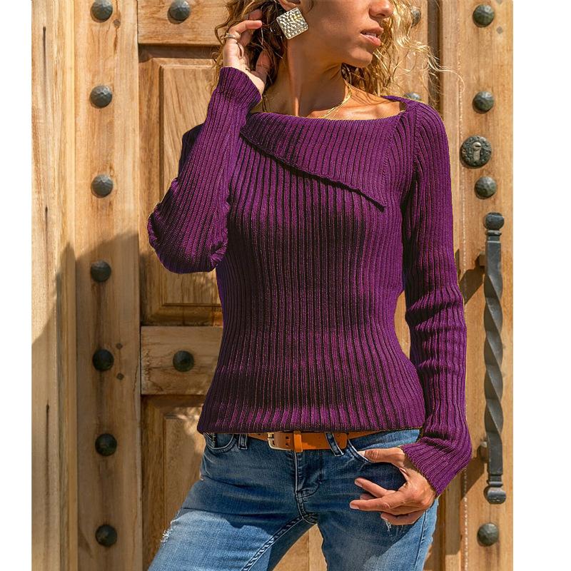 Dagmar | Fashionable and minimalist sweater lilac