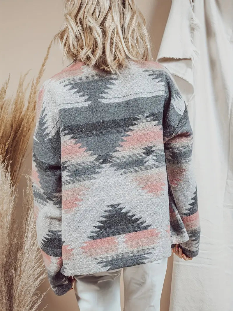 Hilda | Woven jacket with printed collar