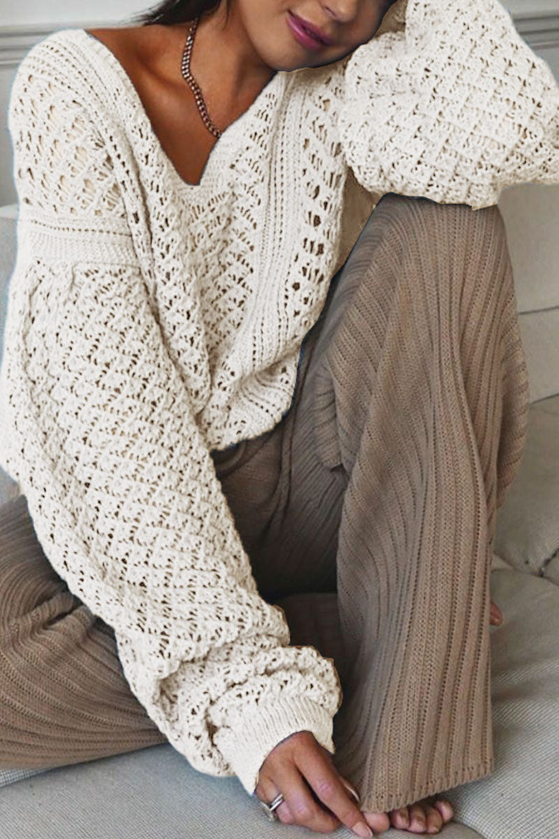 Imelda | Fashion Street Solid V-neck Sweater
