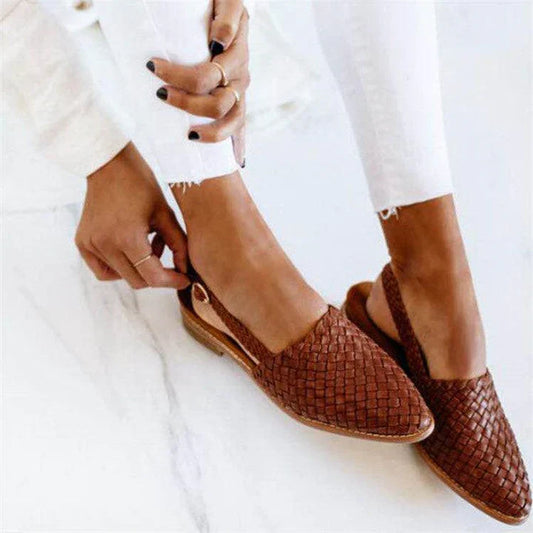 Meghan® | Braided Cognac Slippers