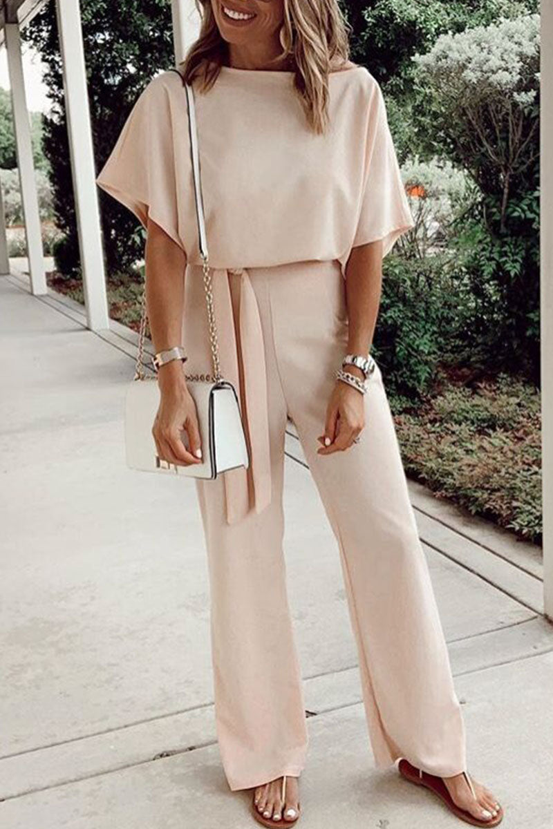 Maria Elena | Casual, loose overalls with fixed frenulum and O-neck