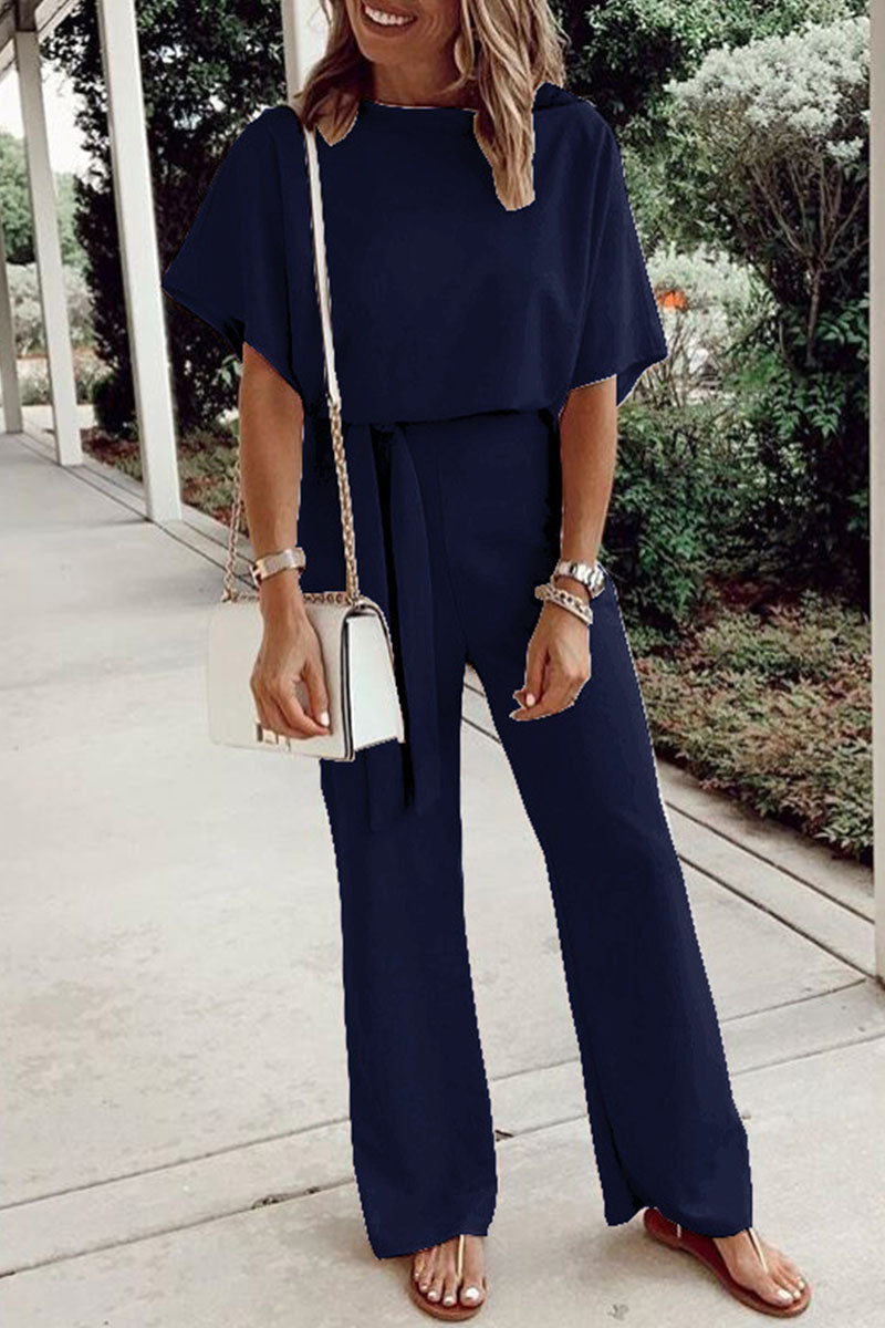 Maria Elena | Casual, loose overalls with fixed frenulum and O-neck