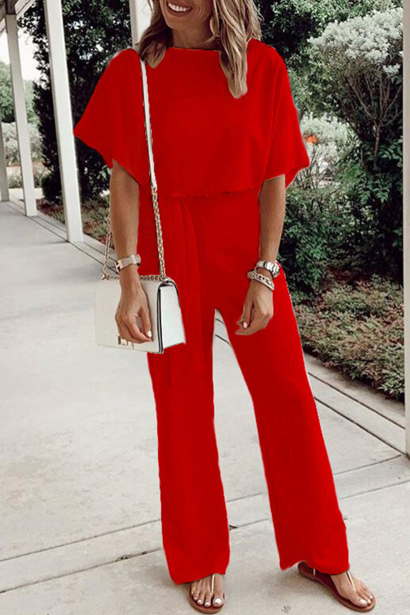 Maria Elena | Casual, loose overalls with fixed frenulum and O-neck