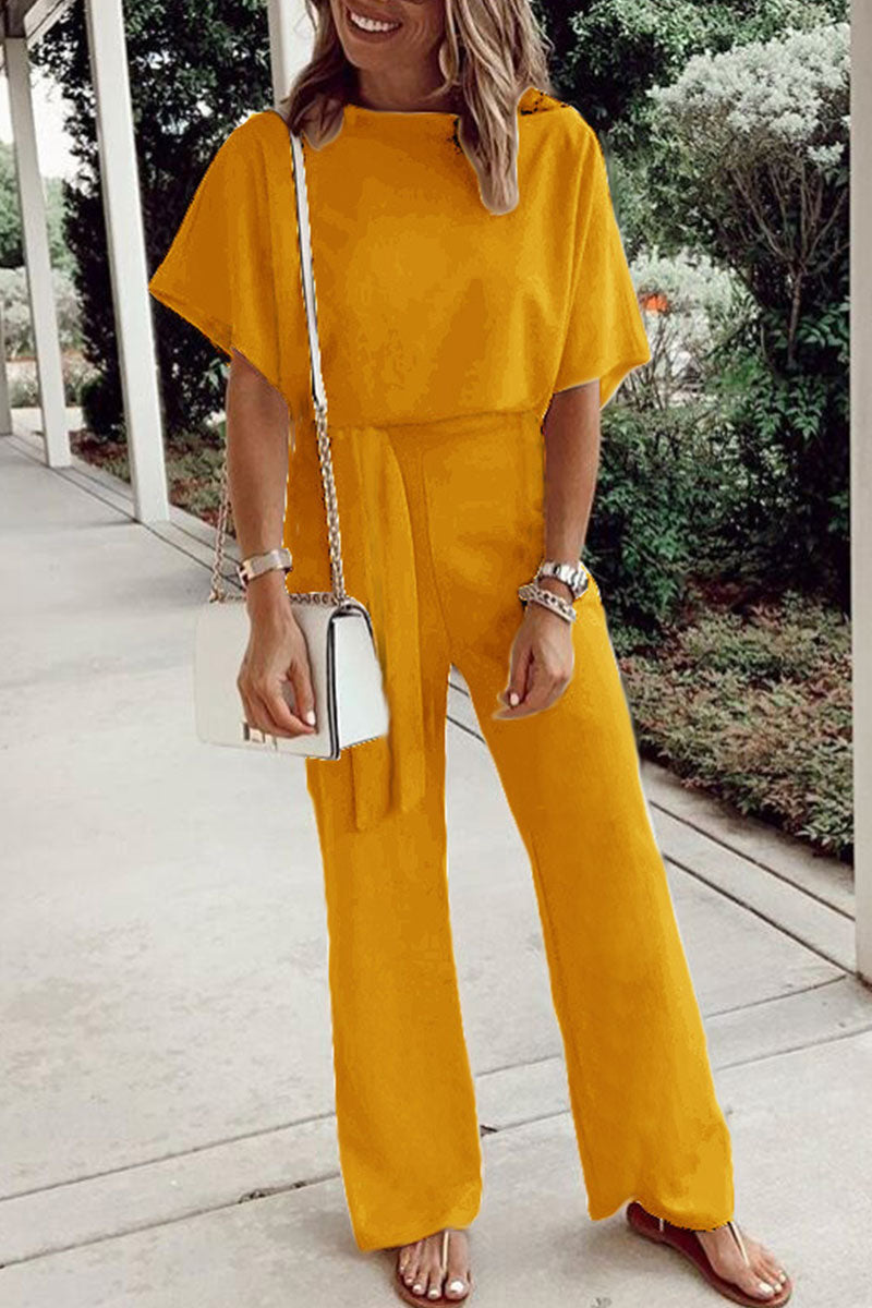 Maria Elena | Casual, loose overalls with fixed frenulum and O-neck