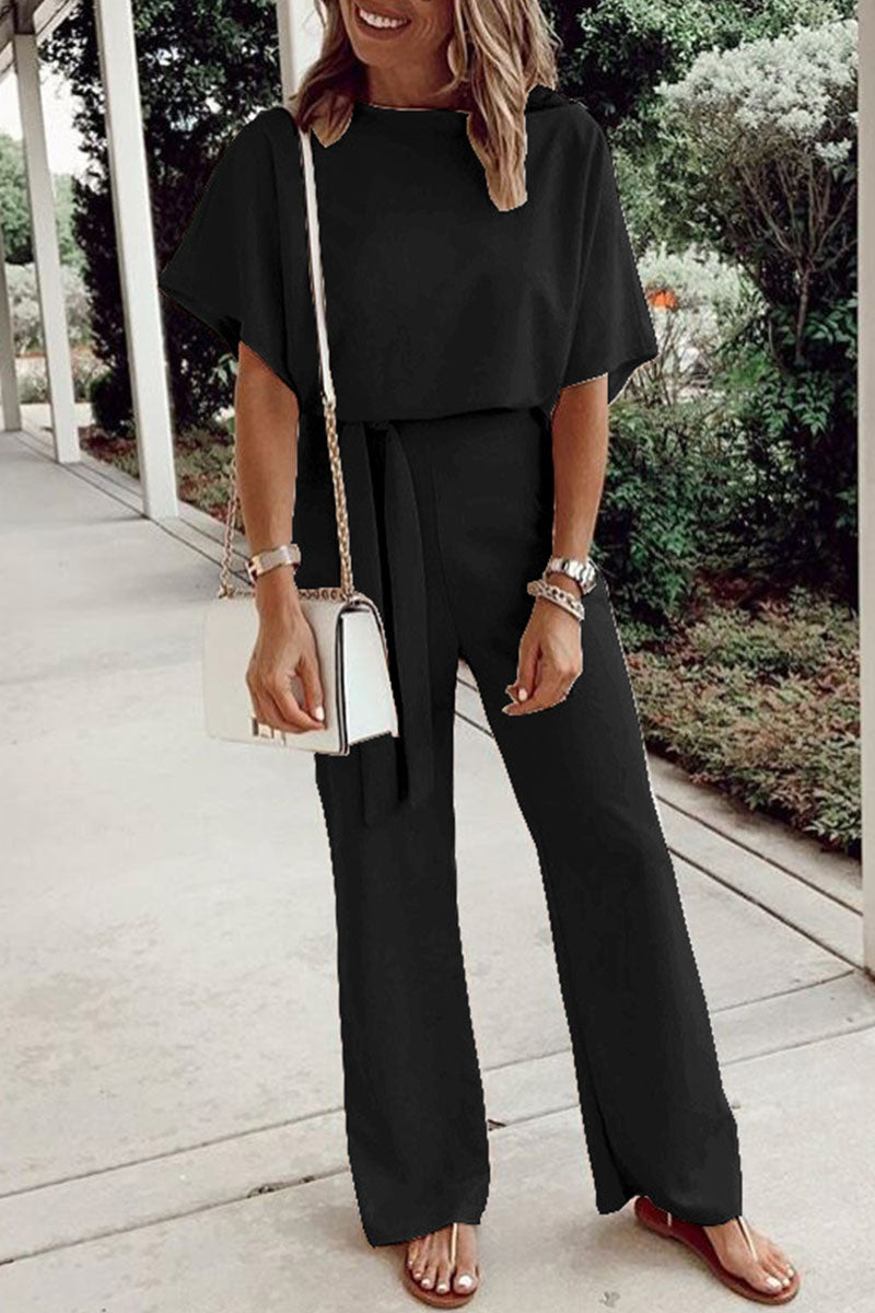 Maria Elena | Casual, loose overalls with fixed frenulum and O-neck
