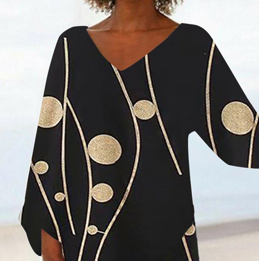 Cristina® | Trendy Fashionable New Loose Large Blouse Lady