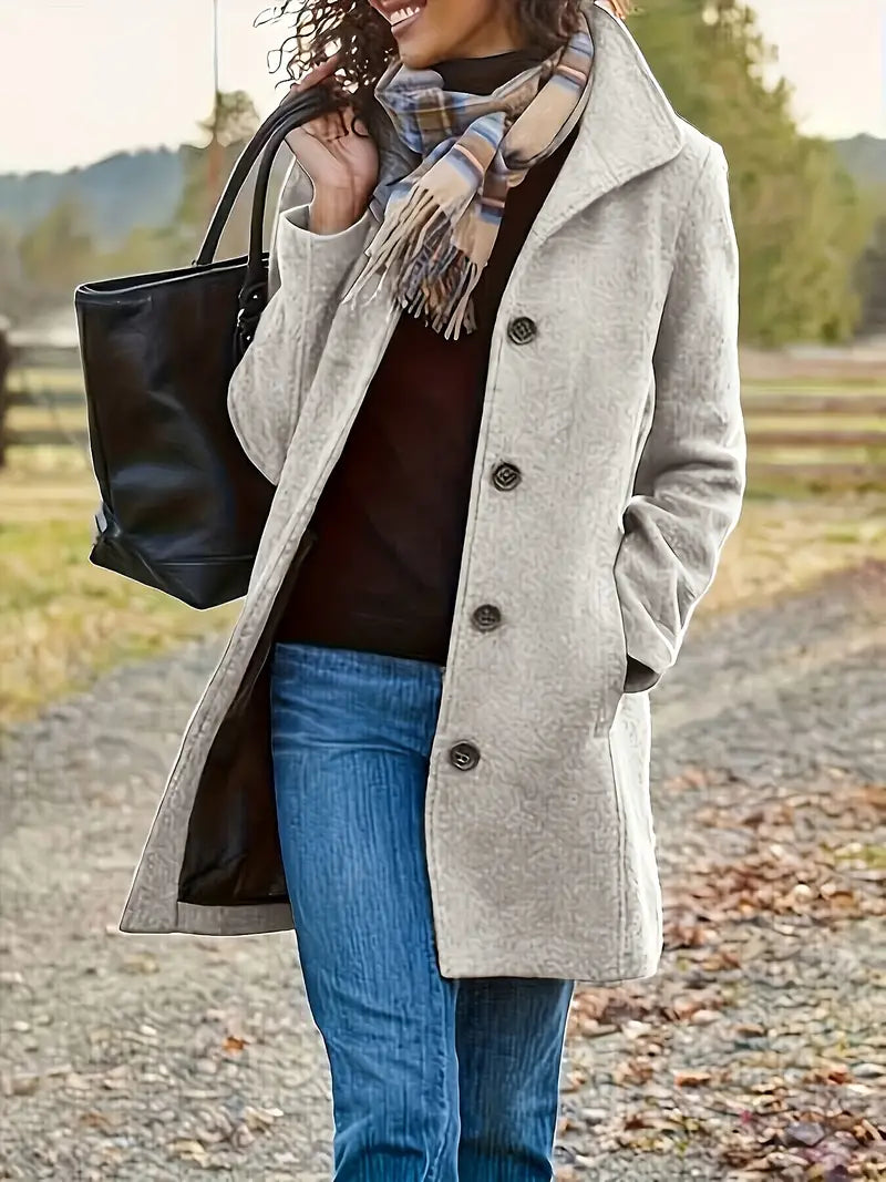 Birte | Knitted double breasted coat