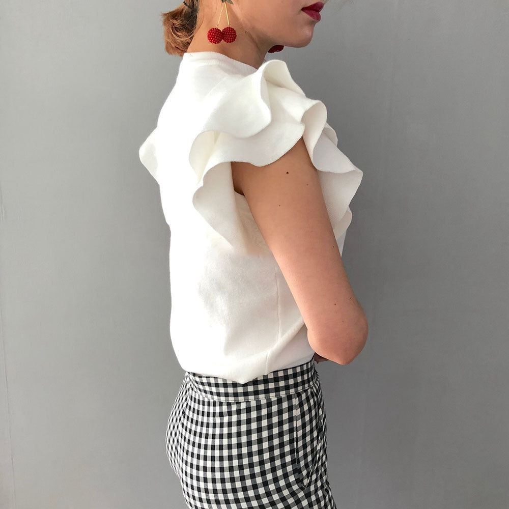 Maribel® | Fashionable Blouse Hemmed With Ruffles