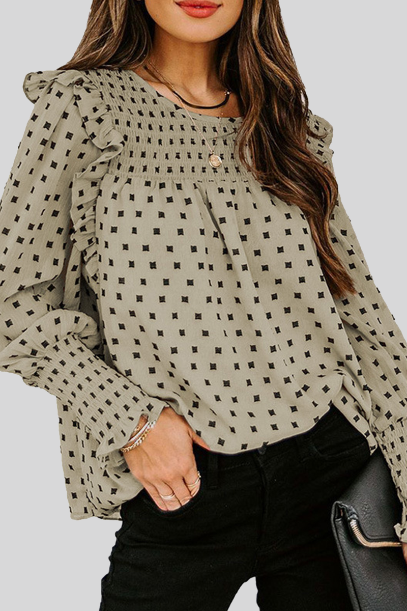 Rosanna® | Chic Lantern Print Blouse With Long Sleeves