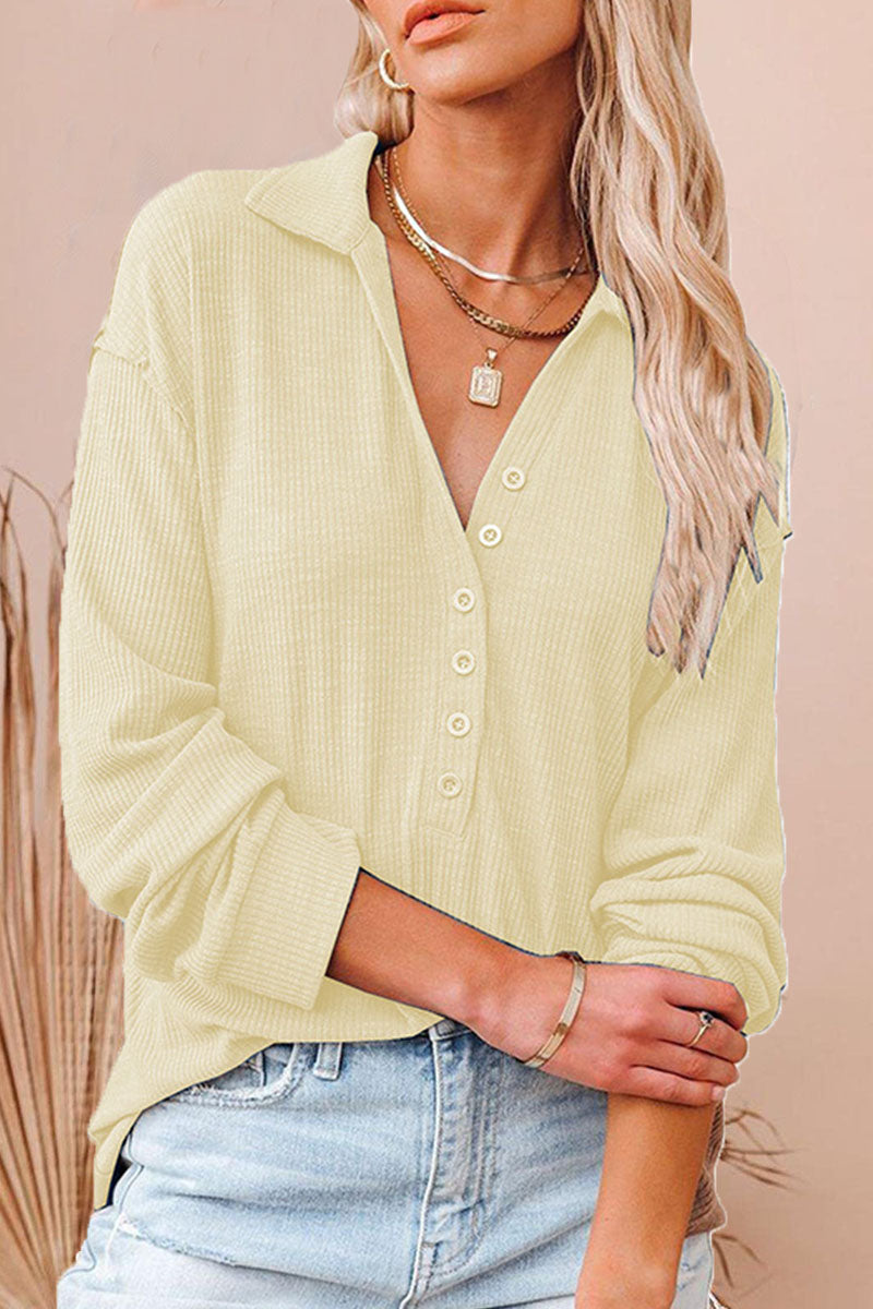 Tamar | Fashion Street Solid Patchwork V-Neck T-Shirts