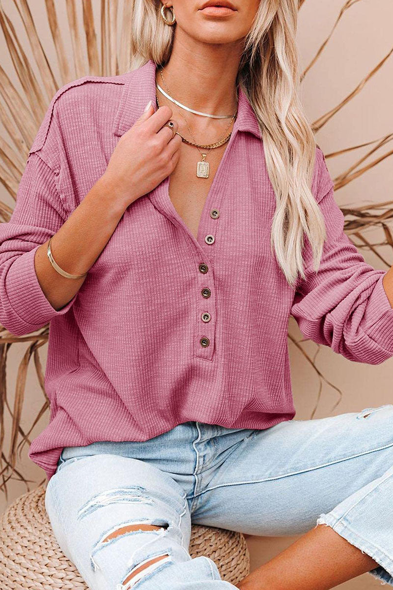 Tamar | Fashion Street Solid Patchwork V-Neck T-Shirts
