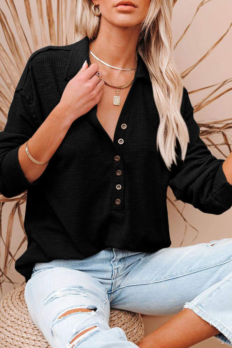 Tamar | Fashion Street Solid Patchwork V-Neck T-Shirts