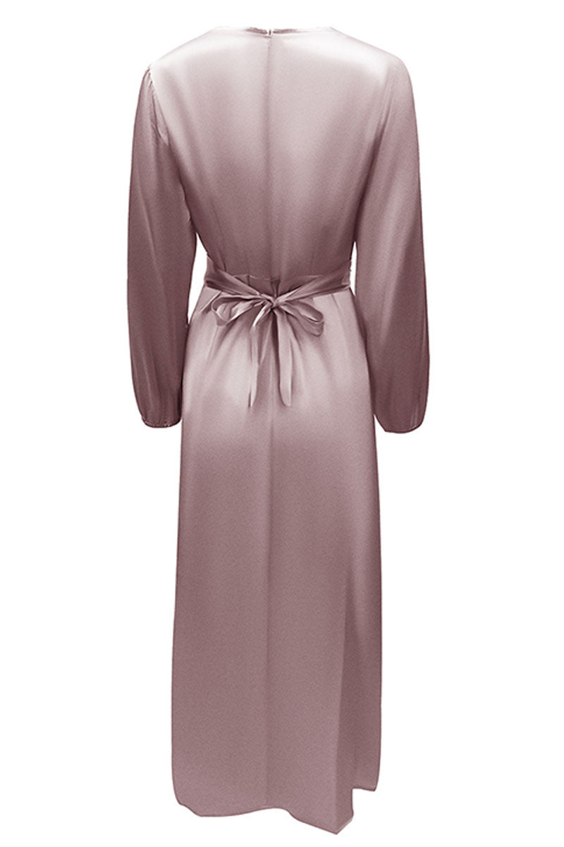 Hana | Fashion Stars Solid Patchwork O-Neck A-Line Dresses