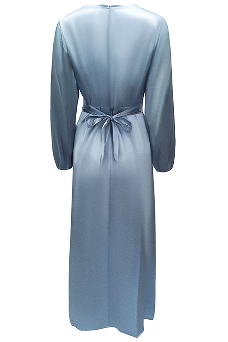 Hana | Fashion Stars Solid Patchwork O-Neck A-Line Dresses