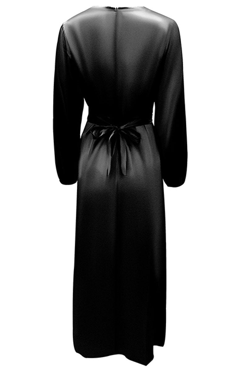 Hana | Fashion Stars Solid Patchwork O-Neck A-Line Dresses