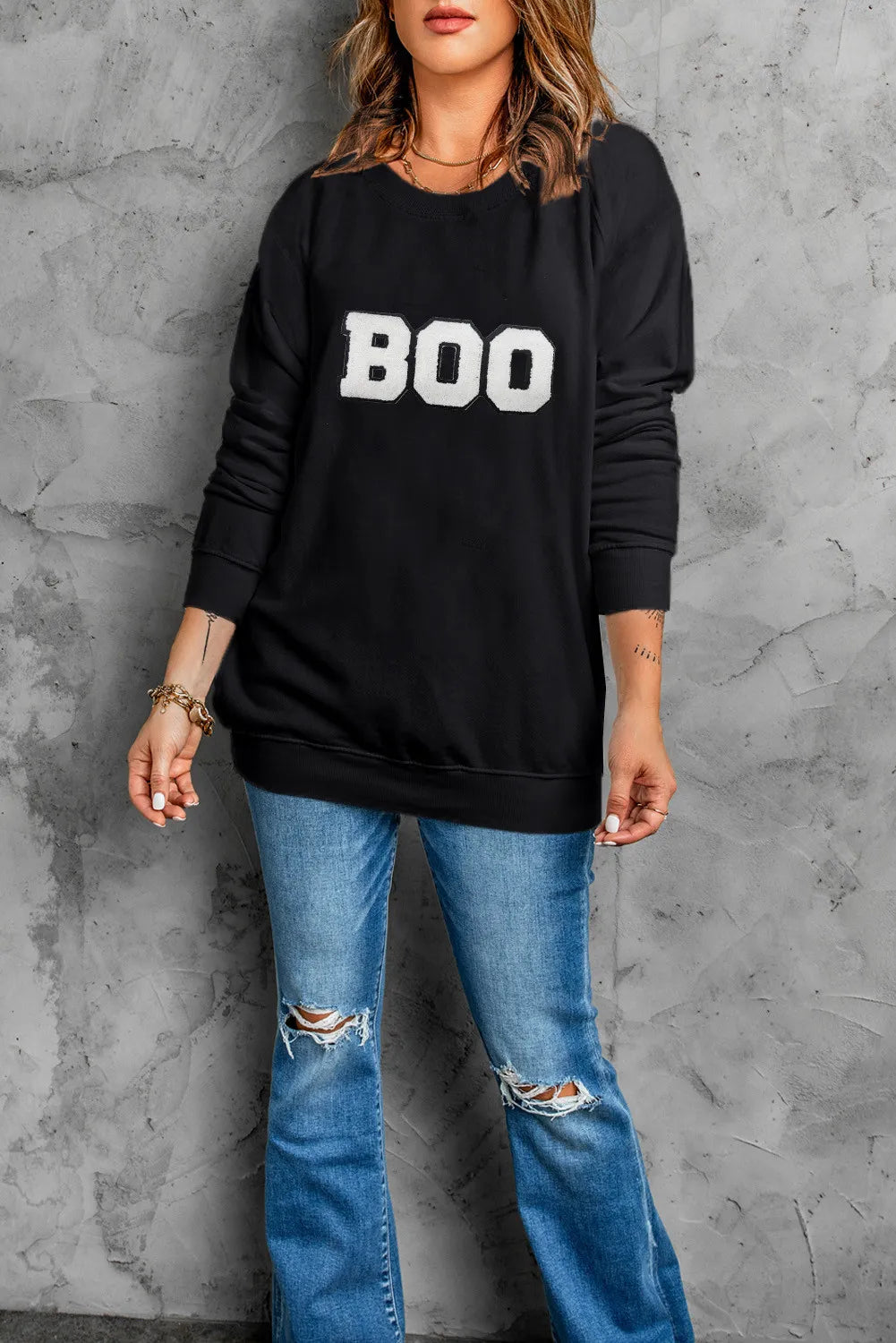 Ester | Long sleeve crew neck sweatshirt