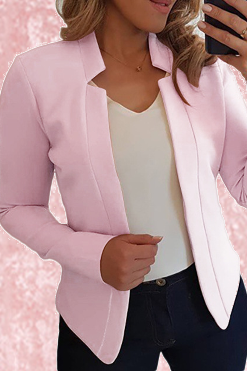 Aida | Fashion solid patchwork cardigan collar outerwear