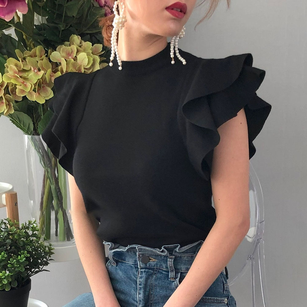 Maribel® | Fashionable Blouse Hemmed With Ruffles