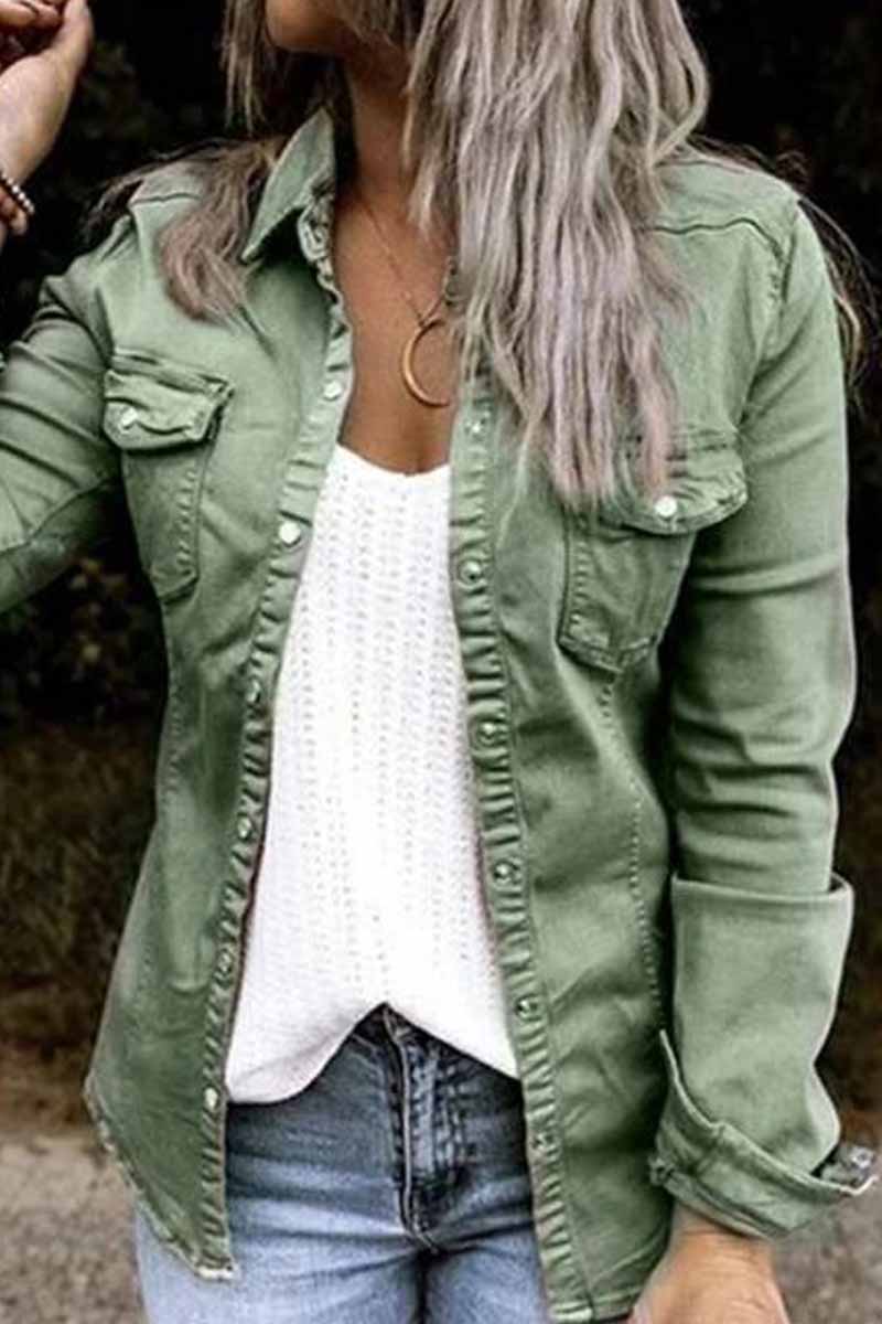Eulalia | Fashion sexy solid cardigan for adults, turn-down collar, long sleeves, regular jeans