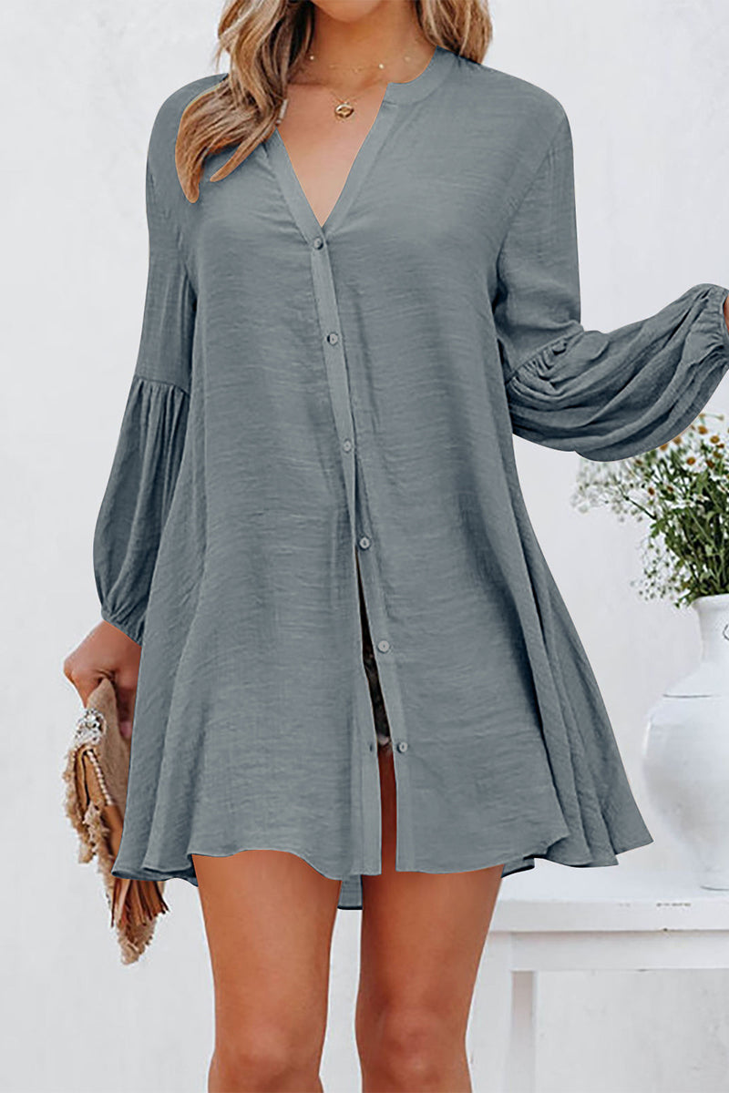 Vilma® | Elegant Long Sleeve V Neck Blouse