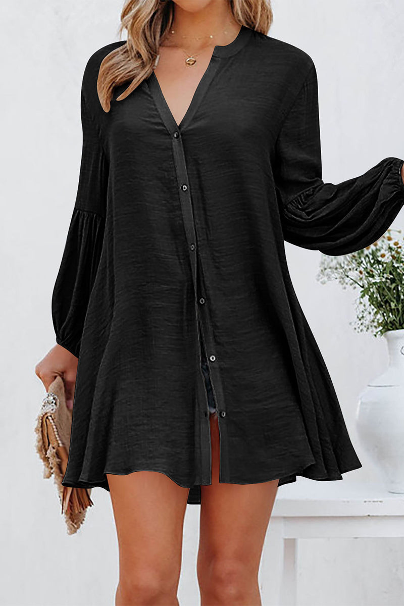 Vilma® | Elegant Long Sleeve V Neck Blouse