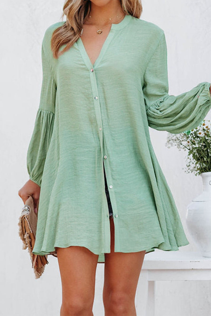 Vilma® | Elegant Long Sleeve V Neck Blouse