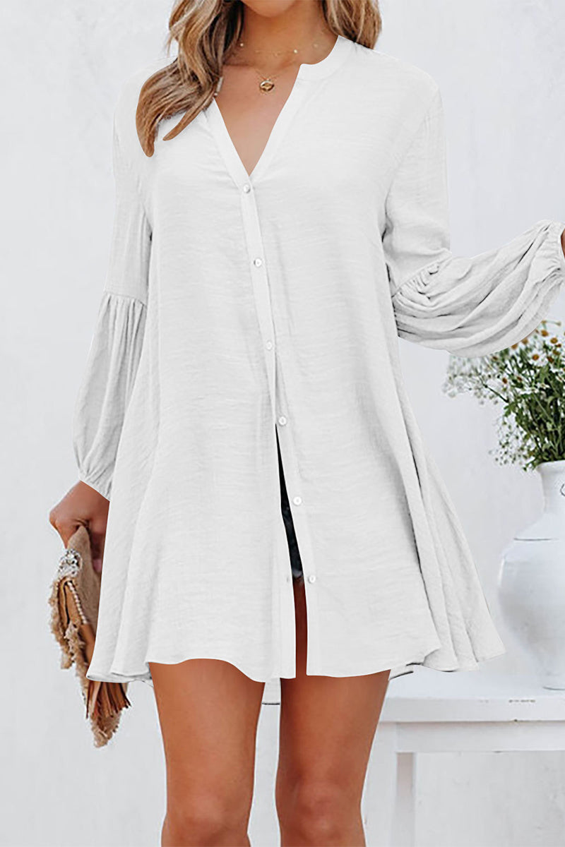 Vilma® | Elegant Long Sleeve V Neck Blouse