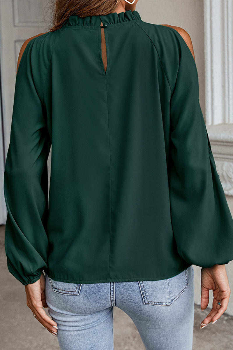 Xaviera | Elegant solid color half turtleneck tops