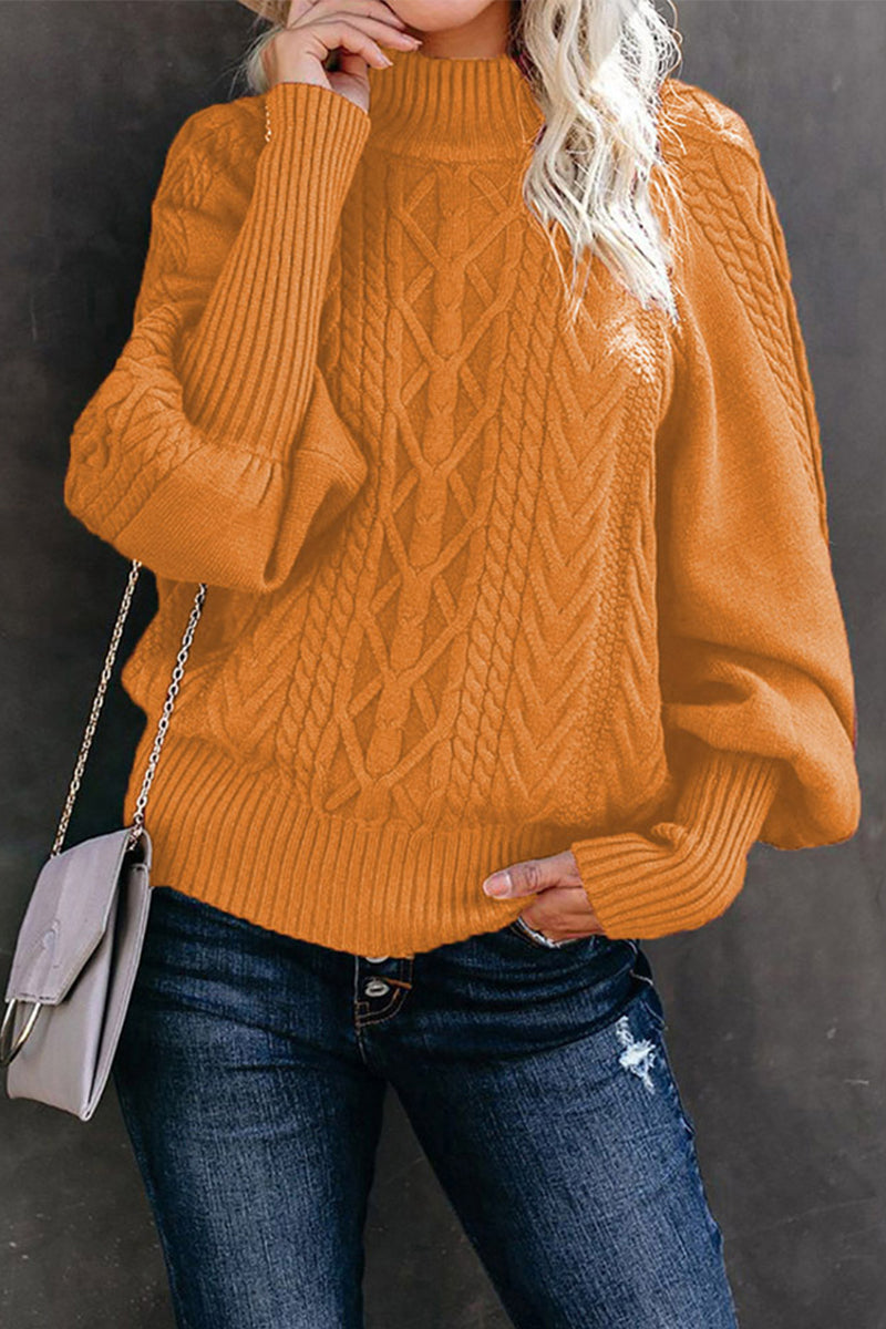 Carina | Casual solid color half turtleneck tops