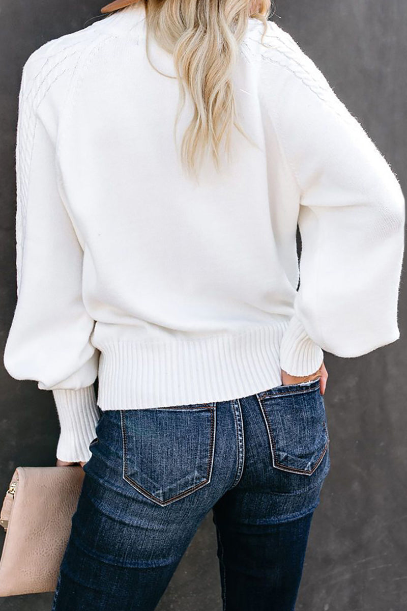 Carina | Casual solid color half turtleneck tops